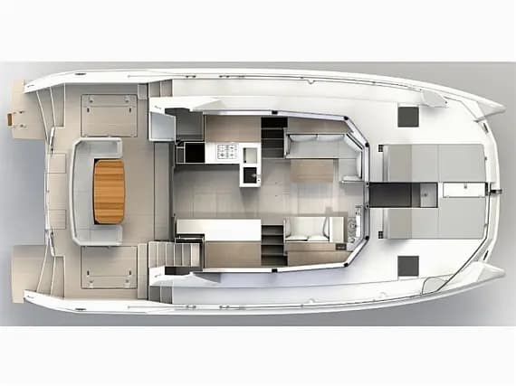 Deck plan of Leopard 46PC in Tortola / Road Town / Wickhams Cay II Marina
