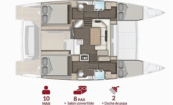 תוכנית הסיפון של Aventura 37 in Ibiza / Sant Antoni de Portmany Port