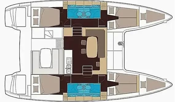 תוכנית הסיפון של Lagoon 400 S2 in Punta Ala