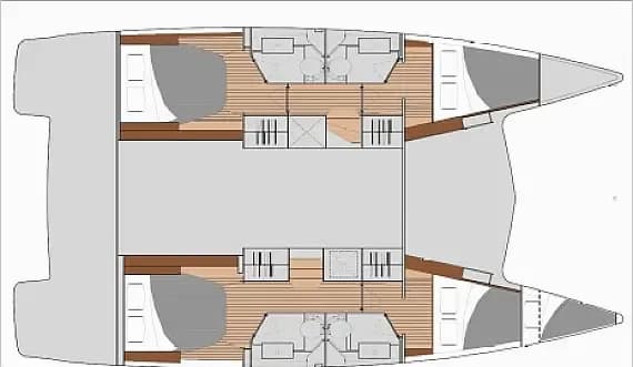 План на палубата на Isla 40 in Palairos / Marina Paleros