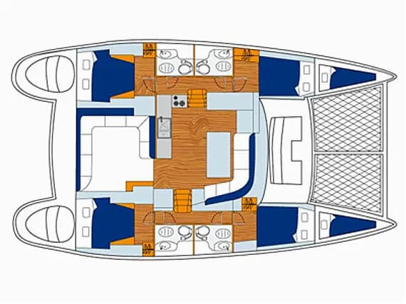 תוכנית הסיפון של Lagoon 440 in Athens / Alimos Marina