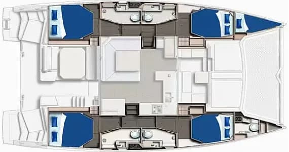 תוכנית הסיפון של Leopard 45 in Eden Island / Mahe, Victoria / Eden Island Marina