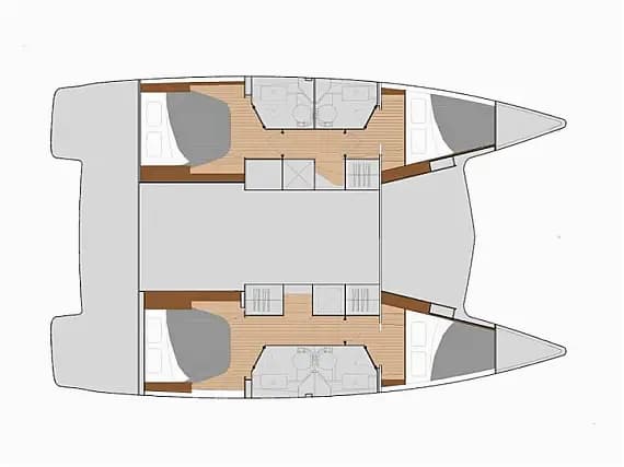 תוכנית הסיפון של Lucia 40 in Ibiza / Marina Port Ibiza