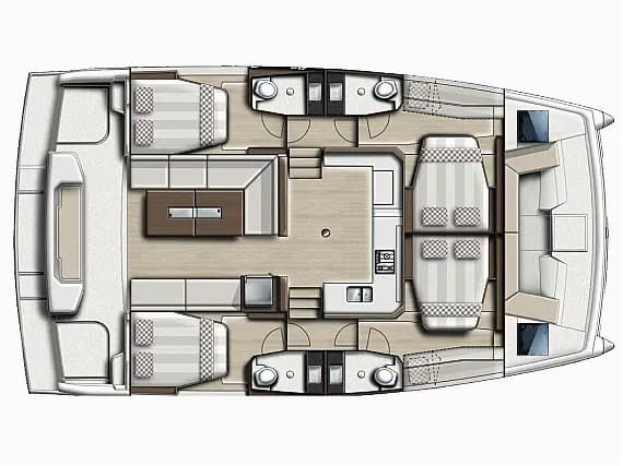 תוכנית הסיפון של Bali Catspace in Göcek Mucev Marina