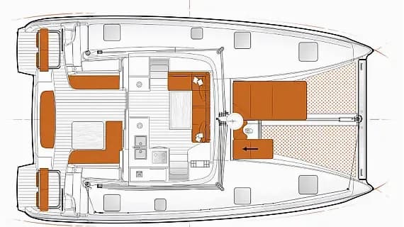 תוכנית הסיפון של Excess 11 in Fethiye / Lykia Yacht Club