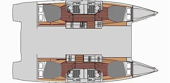 תוכנית הסיפון של Astréa 42 in Athens / Marina Delta Kallithea
