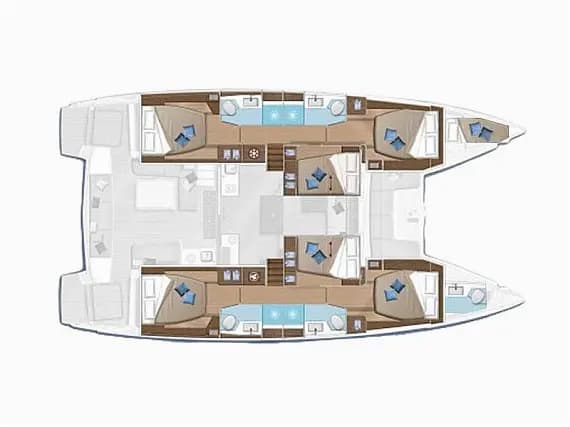 תוכנית הסיפון של Lagoon 50 in Marmaris / Albatros Marina